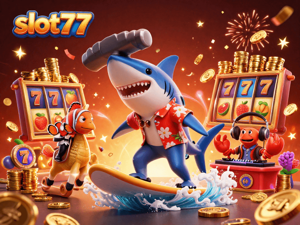 Experience thrilling gameplay with slot777, where vibrant slots and gold coins create an electrifying atmosphere.