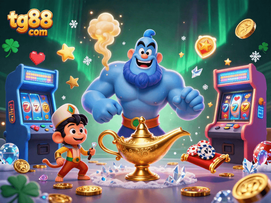 Experience the thrill of tg88 com with vibrant casino elements, 3D characters, and dynamic visuals.