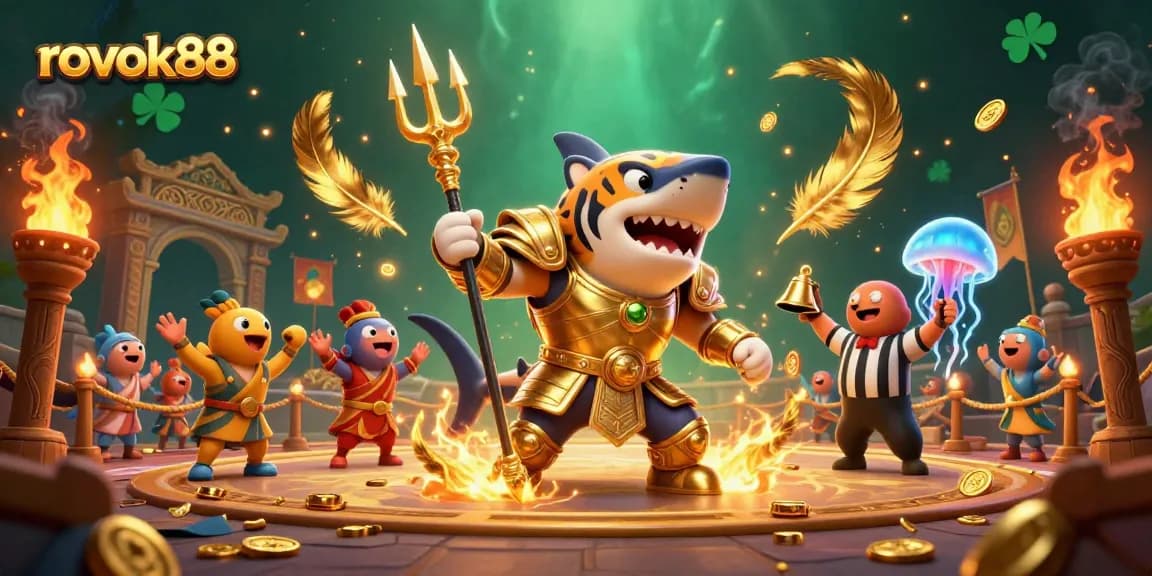 Engage in thrilling action with rokok88 in a vibrant underwater colosseum, showcasing gambling excitement.