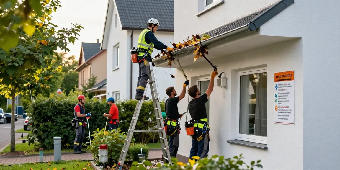 Dachrinnenreinigung Firma Dortmund führt professionelle Reinigung mit erfahrenem Team durch.