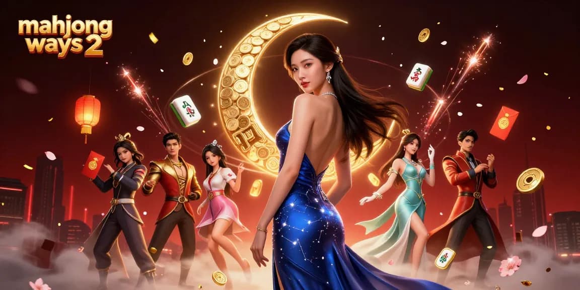 Experience Mahjong Ways 2 like never before amid floating tiles and golden elements in a captivating scene.