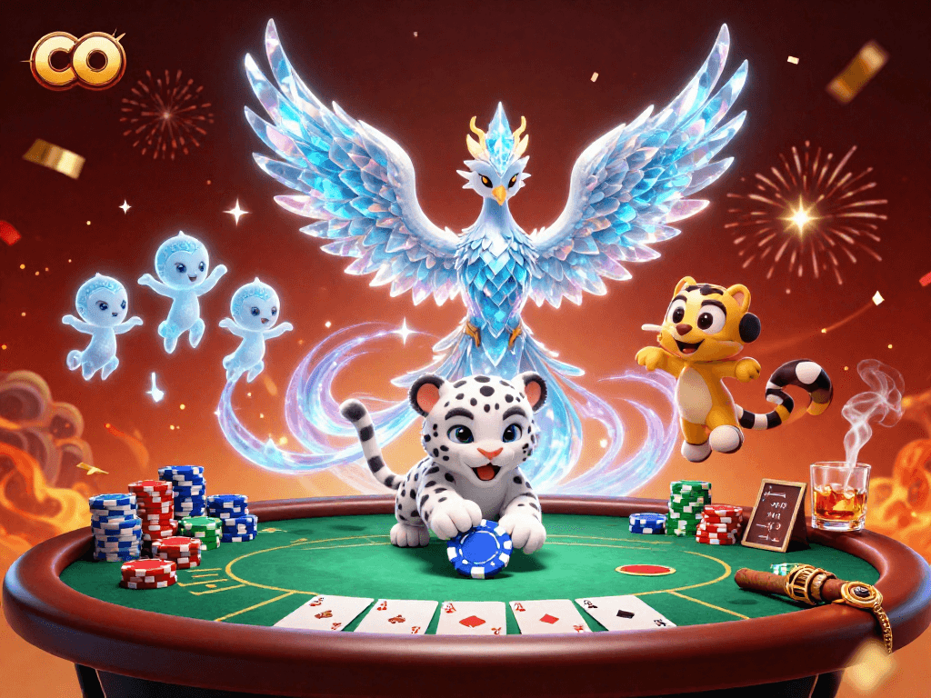Experience thrilling gameplay at co's online casino with vibrant characters and dynamic poker elements.
