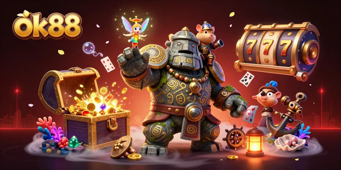 Engage with the dynamic ok88 casino experience featuring magical characters in a vibrant scene