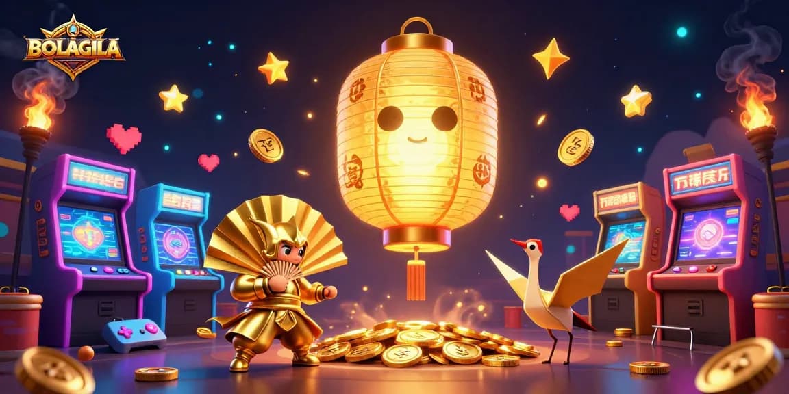 BOLAGILA engages players in a vibrant casino scene filled with excitement and golden fortune.