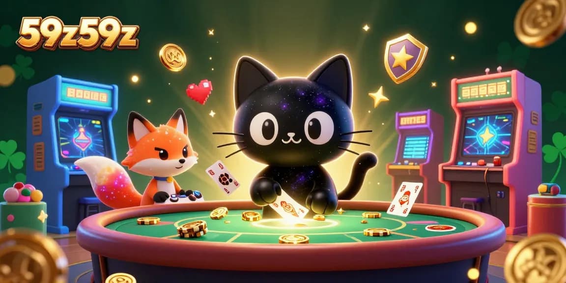 O 59z59z traz sorte com um gato negro galáctico em um cassino cósmico cheio de diversão.