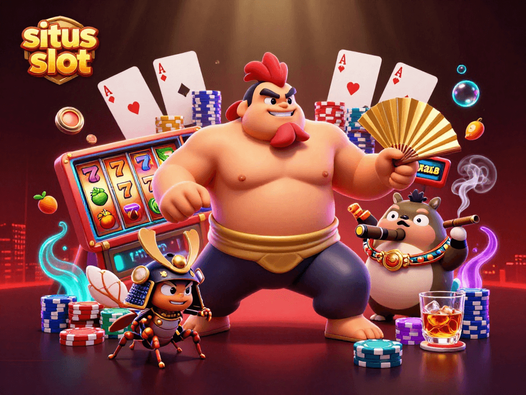 Permainan situs slot menghadirkan petarungan seru antara ayam sumo dan kriket samurai di kasino.