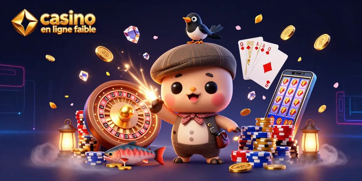 Illustration de casino en ligne fiable avec des éléments de jeu captivants et amusants.