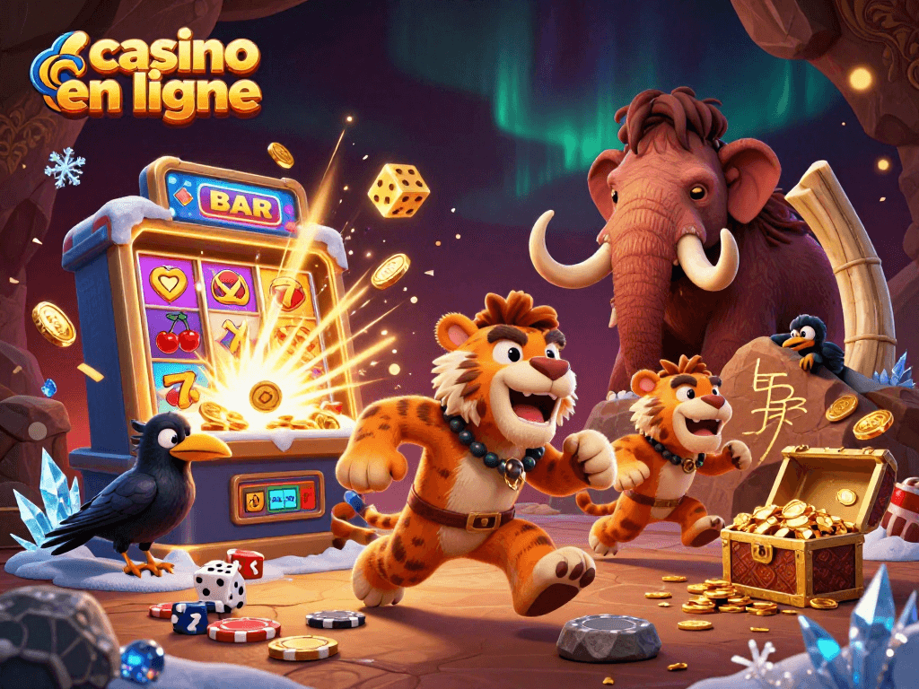 Jouez à des jeux de casino en ligne passionnants avec des personnages préhistoriques et un décor magnifique.