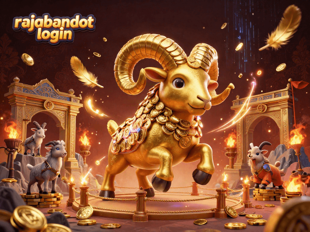 Masuk ke rajabandot login untuk merasakan aksi kasino dengan domba emas yang berlari dan mengumpulkan koin.