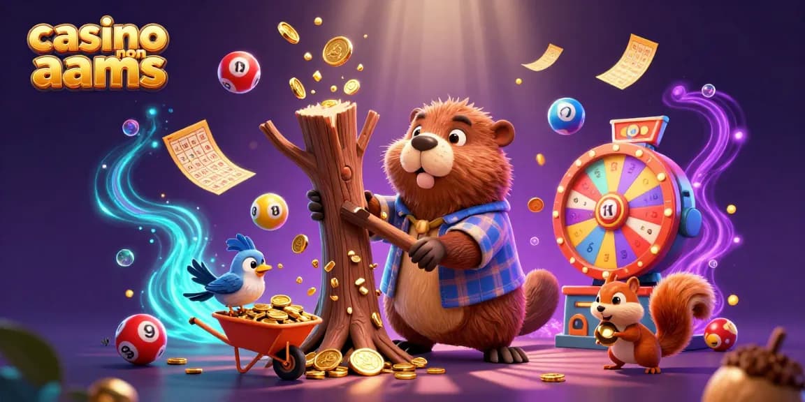Interagisci con i casinò non AAMS in una vivace scena 3D con personaggi che raccolgono monete.