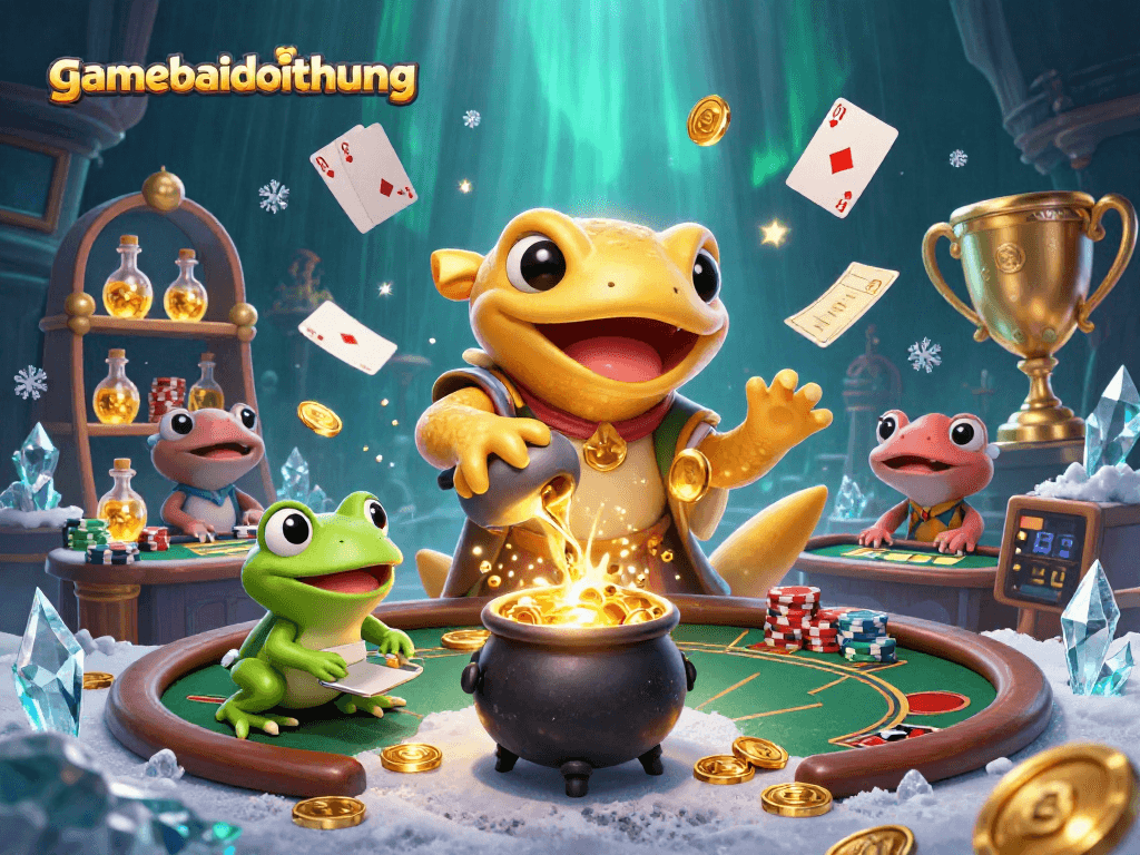Engage with gamebaidoithuong and explore the vibrant world of poker through this exciting illustration