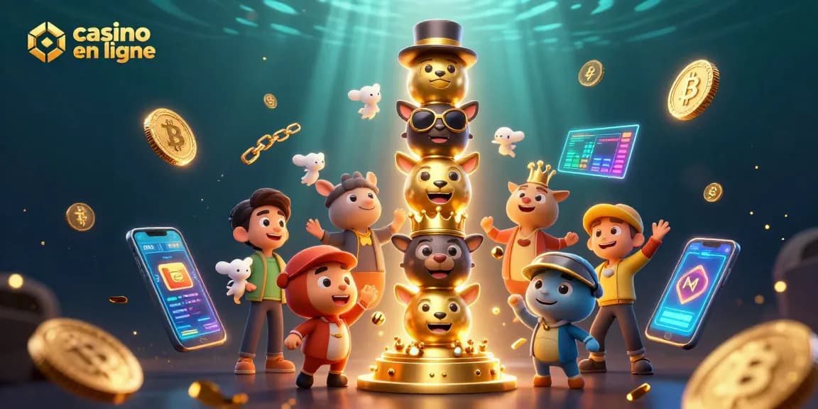 Profitez d'une expérience de jeu immersive avec un casino en ligne dans une illustration vibrante.