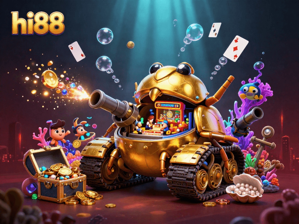 Experience hi88's vibrant gameplay with a vibrant carnival-style casino atmosphere bursting with excitement.