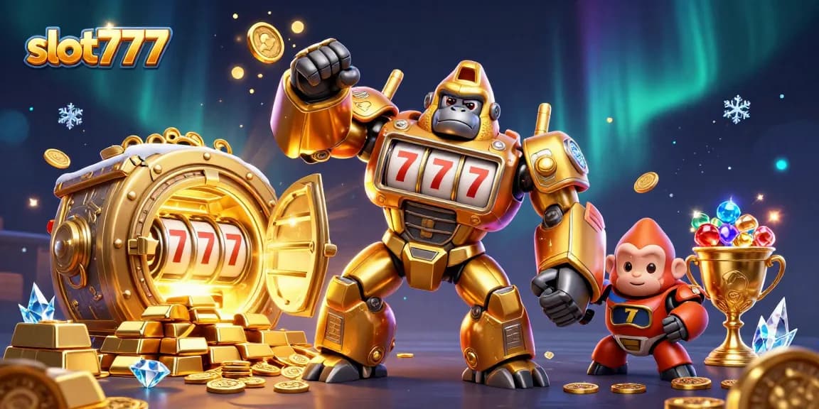 Slot777, mainkan mesin slot dengan fitur memukau dan jackpot besar di ilustrasi.