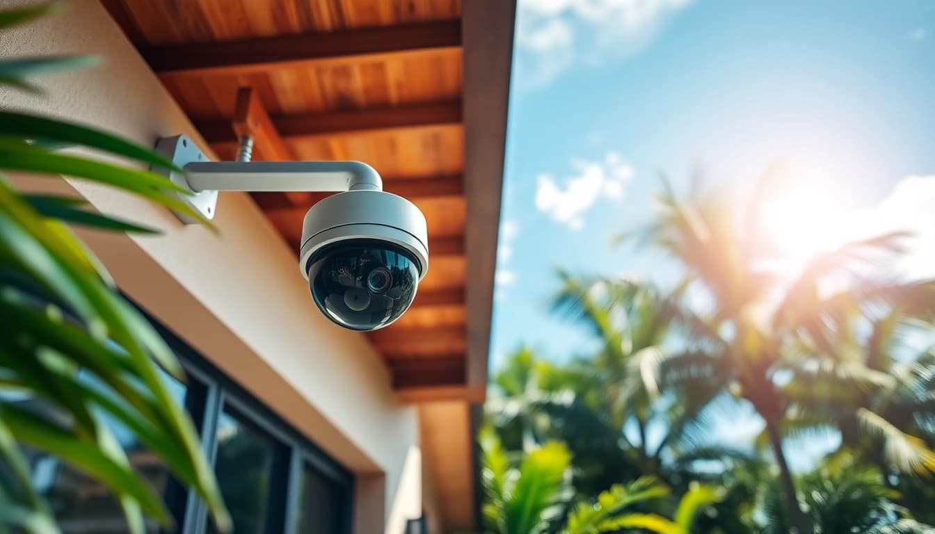 Cámaras de seguridad en Guanacaste mejorando la seguridad del hogar con tecnología moderna.