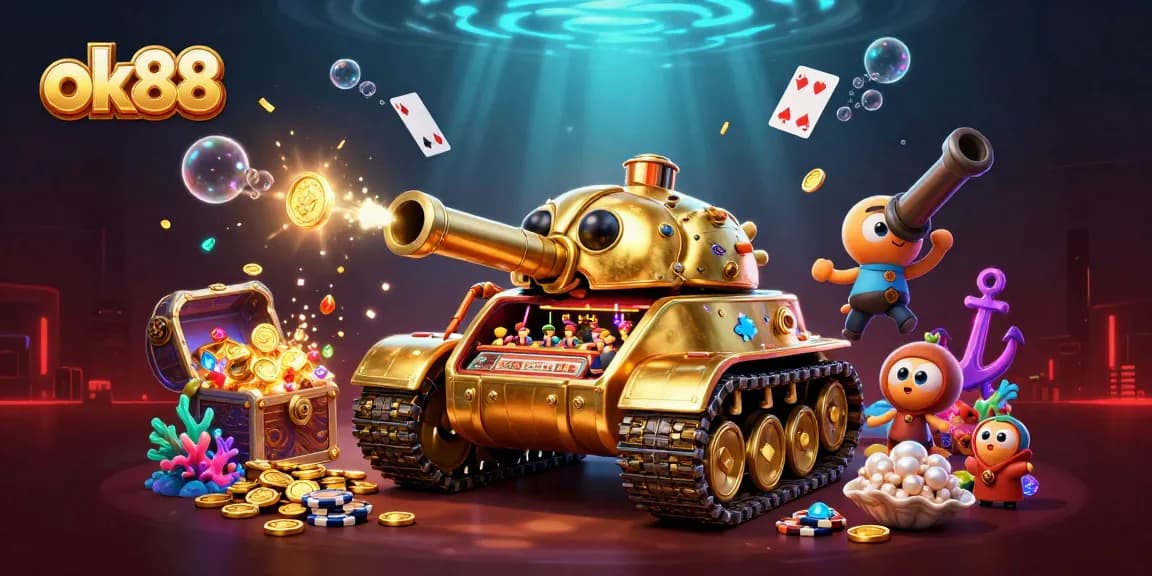 Engage in thrilling fun at ok88 with this vibrant 3D casino adventure underwater.