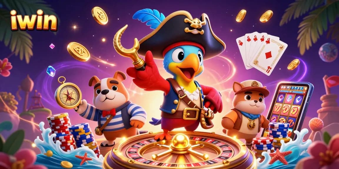 Experience the thrill of iwin with a pirate-themed casino adventure featuring characters and vibrant gaming elements.