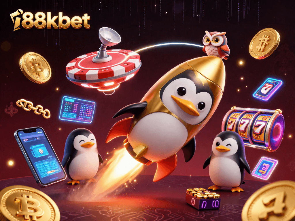 Engage with thrilling gameplay at 88kbet featuring dynamic casino elements and golden penguin adventure.