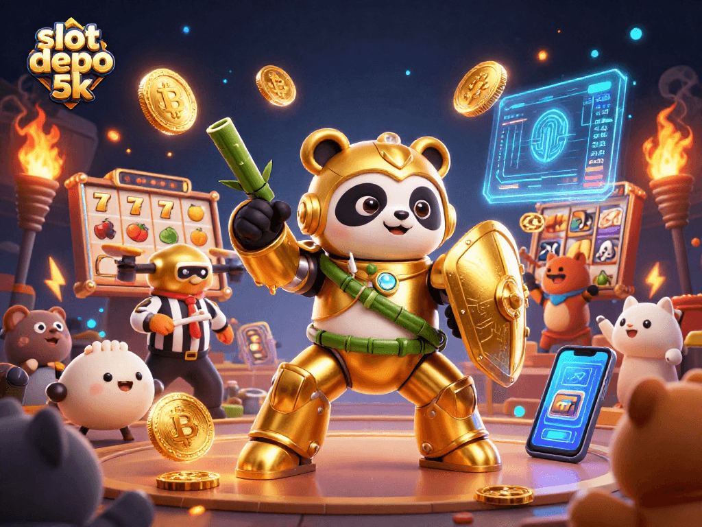 Spin the reels with the slot depo 5k game, showcasing vibrant animations and winning symbols.