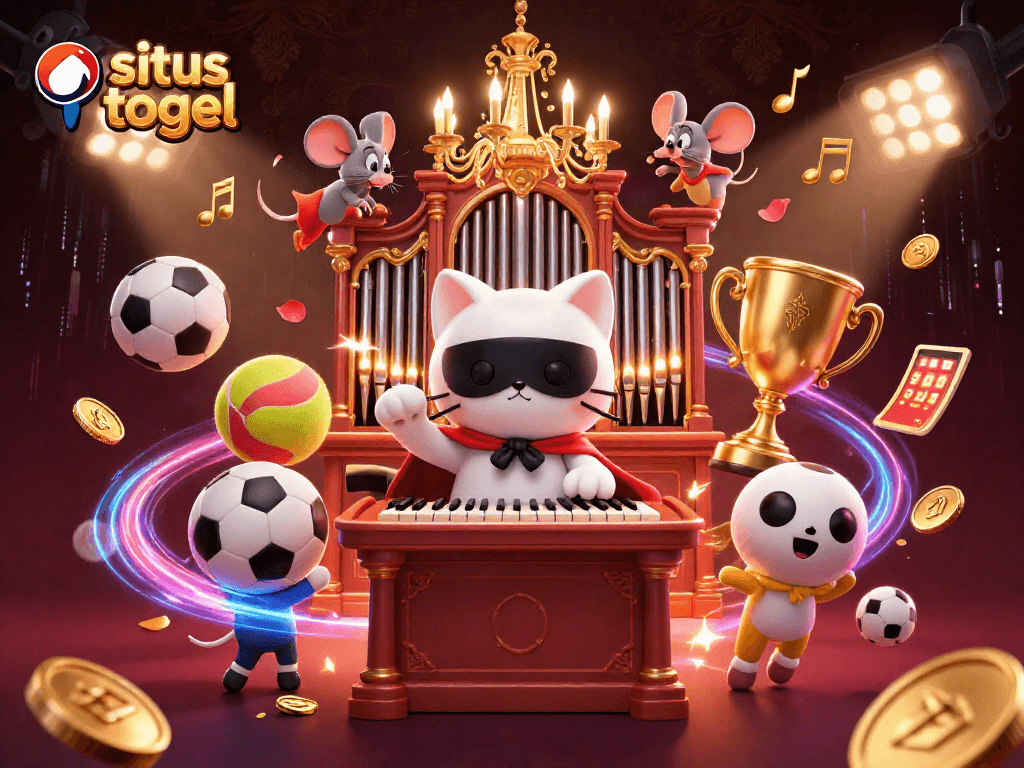 Situs togel: Experience the thrills with a vibrant casino scene featuring interactive sports betting elements.