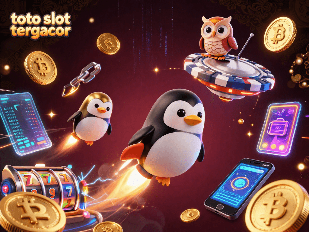 Experience winning moments with toto slot tergacor illustrated in a vibrant casino space theme.