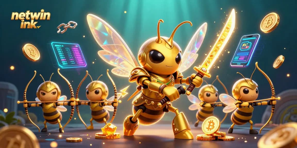 Experience the thrilling world of netwin ink with golden hornet samurai and crypto elements.