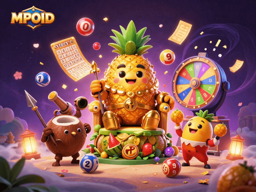 Experience the thrill of MPOID games with a vibrant casino scene showcasing exciting lottery activities.