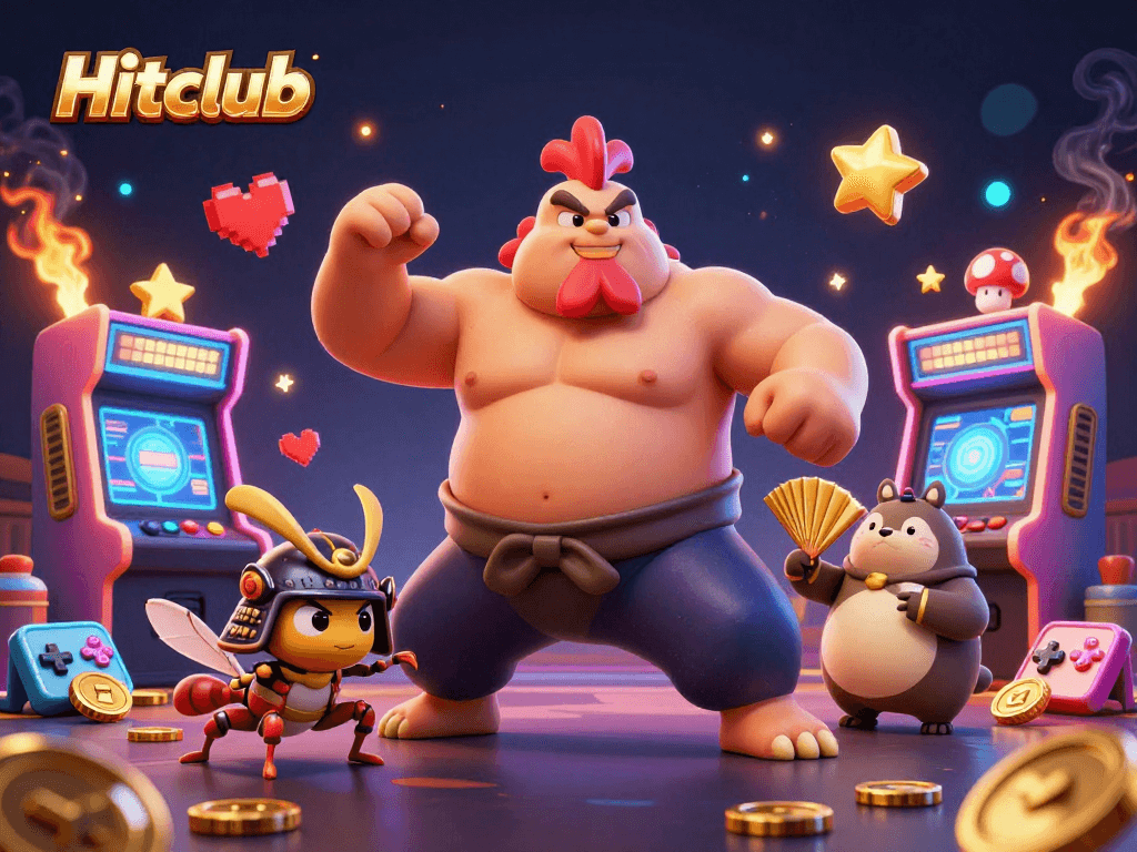 Experience thrilling gameplay at Hitclub with dynamic characters and colorful casino elements