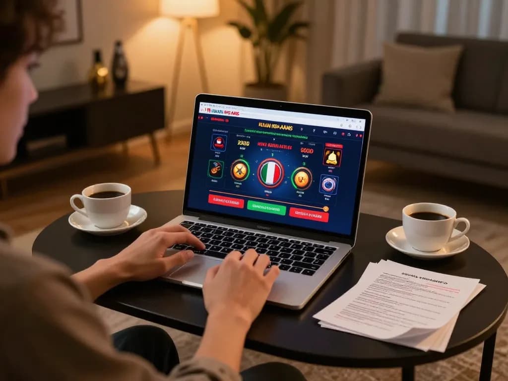 Engaging with casinò online italiani non aams through a stylish home gaming setup, showcasing strategic gameplay.