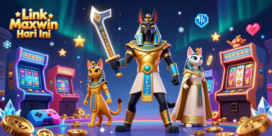 Menangkan permainan slot dengan Link Slot Maxwin Hari Ini dan simbol keberuntungan menarik.