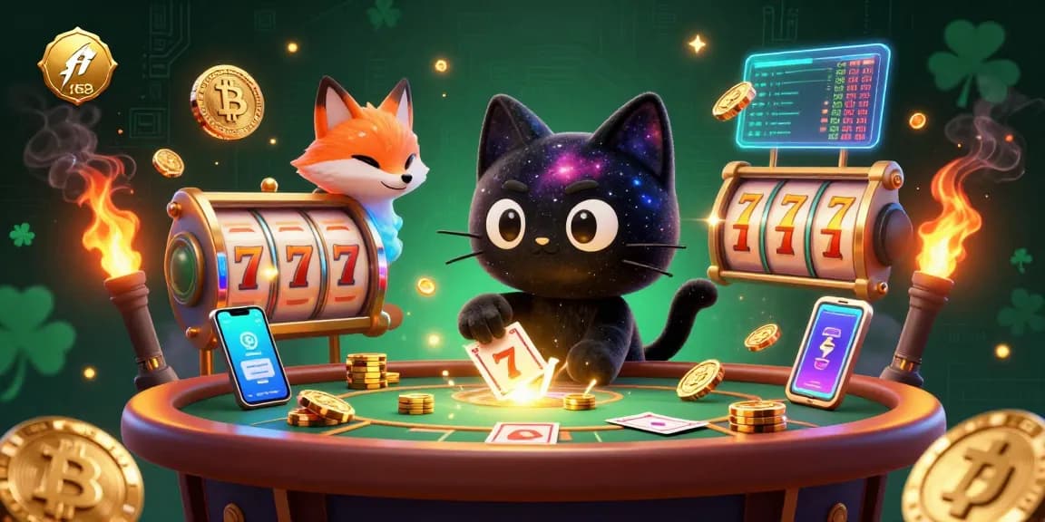 Experience vibrant f168 casino action with cosmic characters drawing in golden chips and crypto coins.
