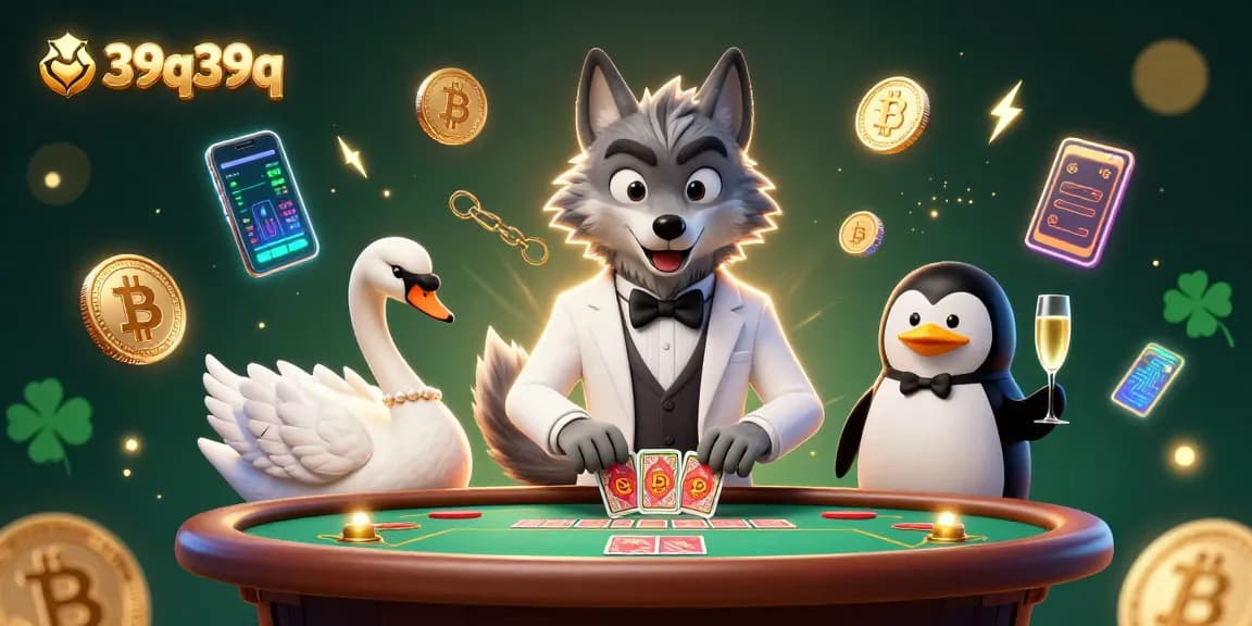 39q39q showcases an exciting baccarat game with crypto elements and charming characters.