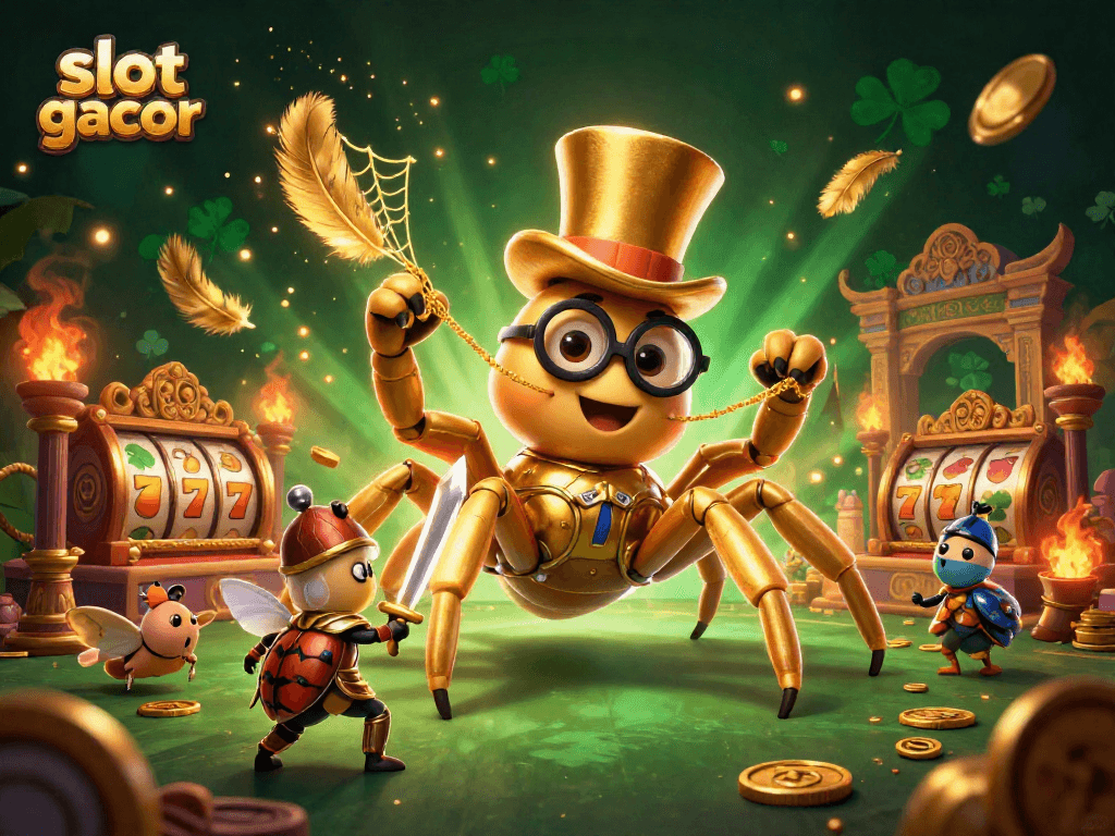 Experience thrilling gaming action at slot gacor with vibrant 3D elements and unique characters.