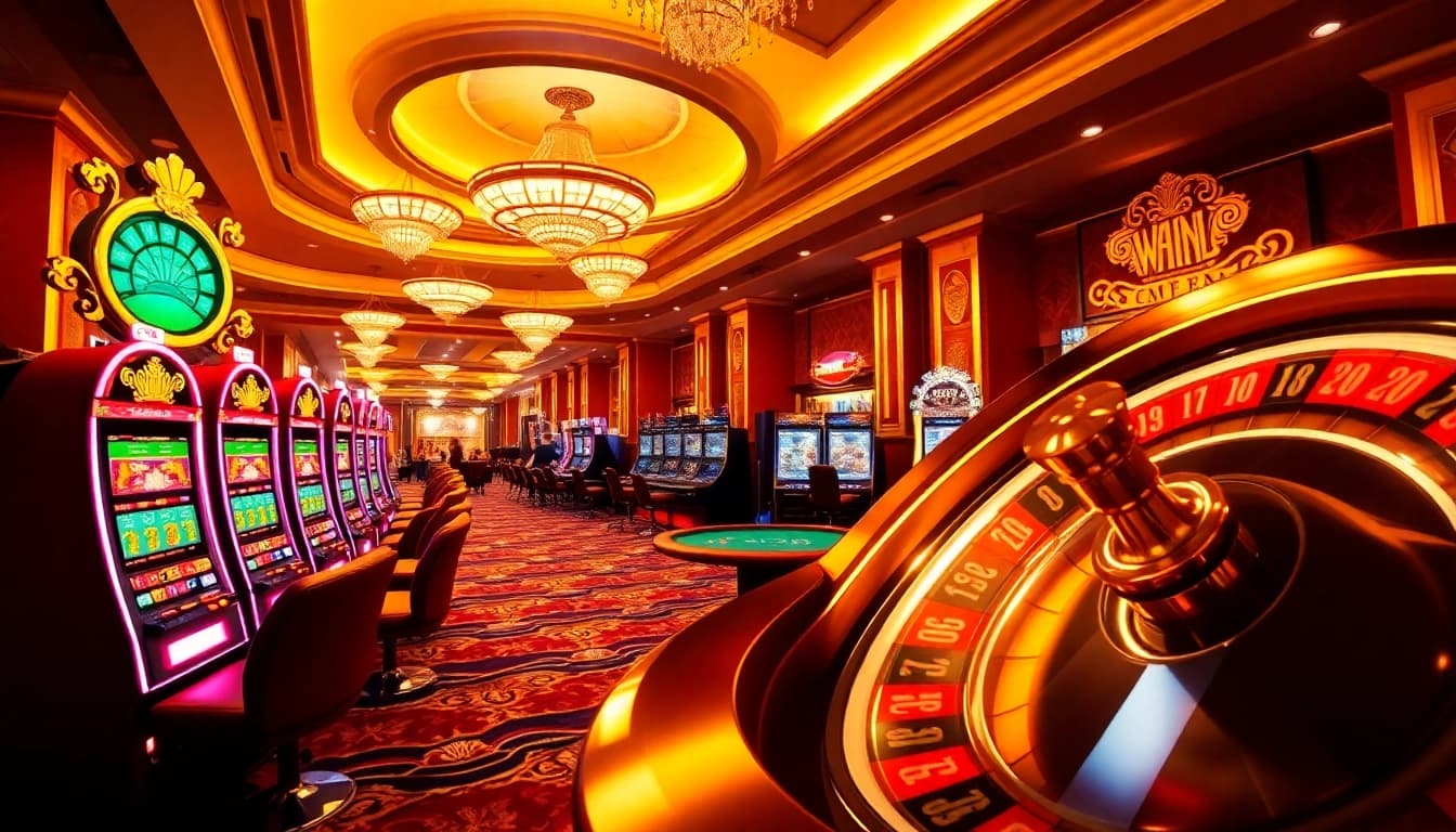 Rasakan kegembiraan melakukan Depo 5k di mesin slot yang meriah dan meja kasino.