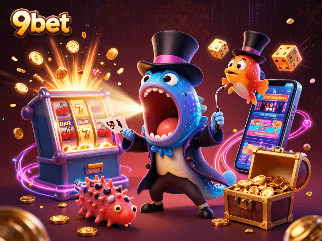 Experience thrilling action with 9bet as a magical sea ensemble captivates in a vibrant casino scene.