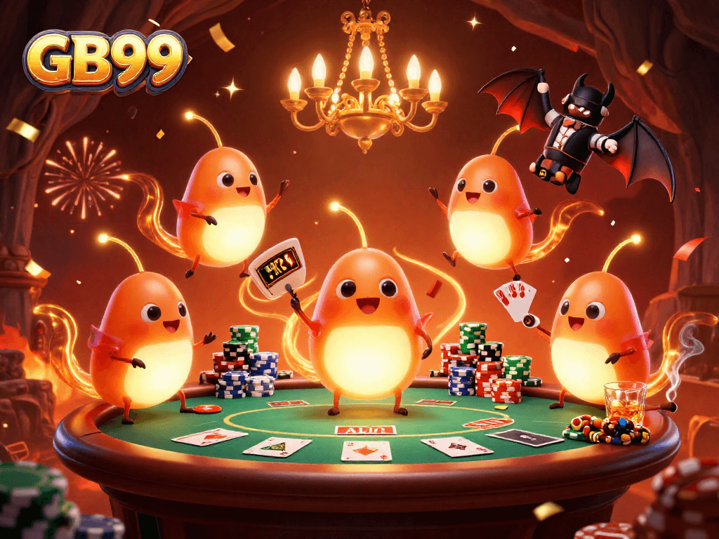 Experience thrilling gameplay at GB99 with vibrant casino ambiance and dynamic characters.
