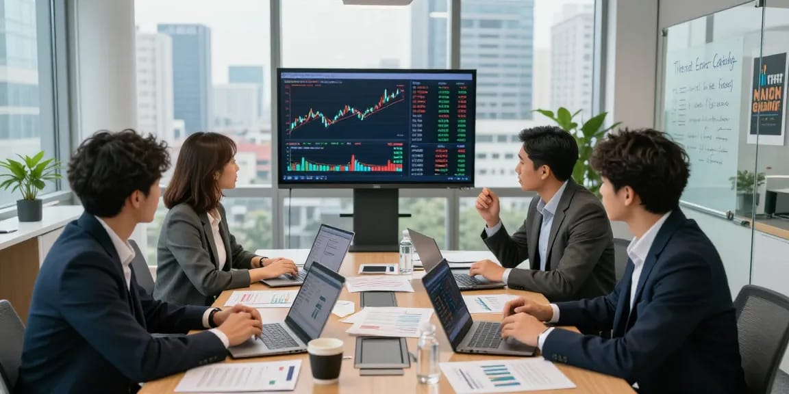 Investment professionals collaborating on Third Eye Capital strategies in a modern office setting.