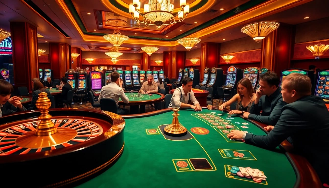 Joueurs de jeux de hasard engagés avec des tables de casino montrant des stratégies et de l'excitation des meilleurs casinos en ligne.