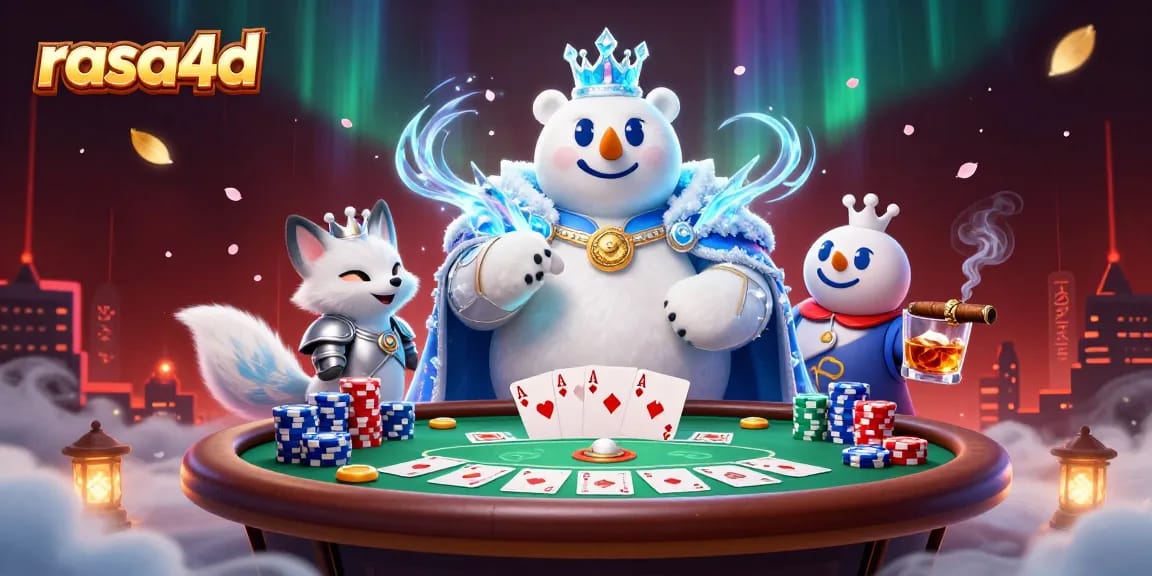 Rasakan sensasi bermain poker di rasa4d dengan raja es dan teman rubah dalam suasana megah.