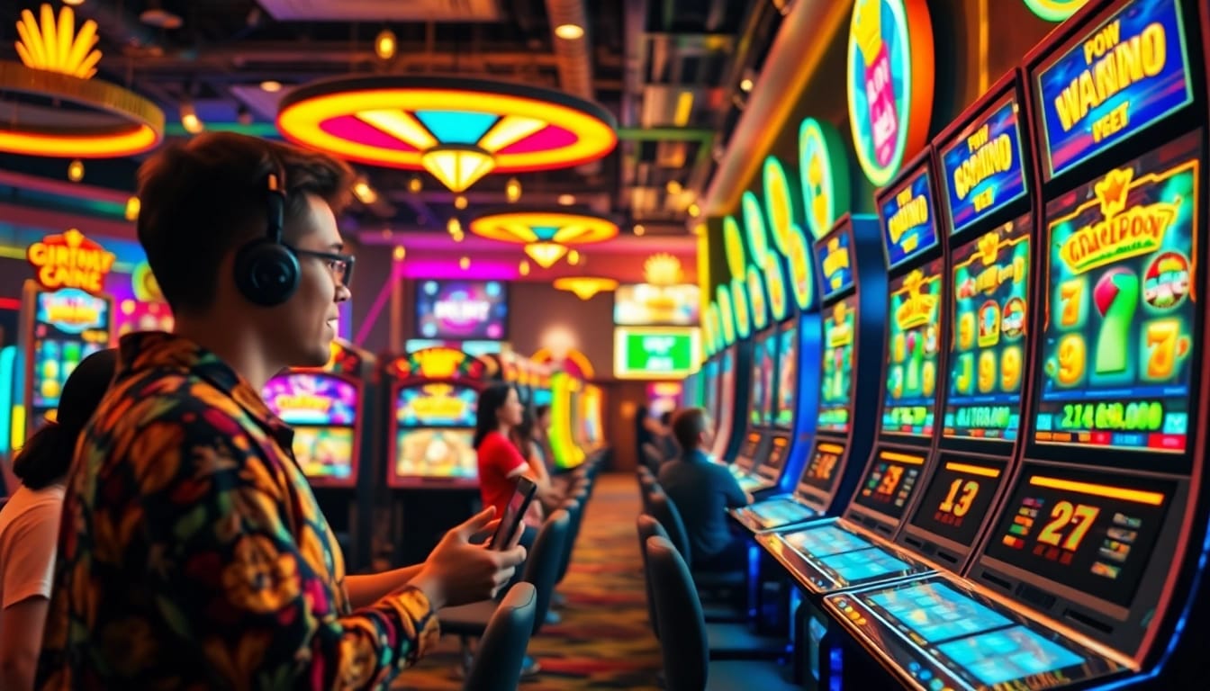 Experience the thrill of hoki138 pro with vibrant slot machines and enthusiastic players.