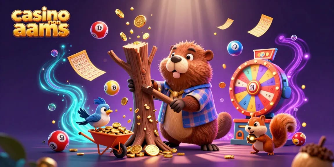 Interagisci con i casinò non AAMS in una vivace scena 3D con personaggi che raccolgono monete.