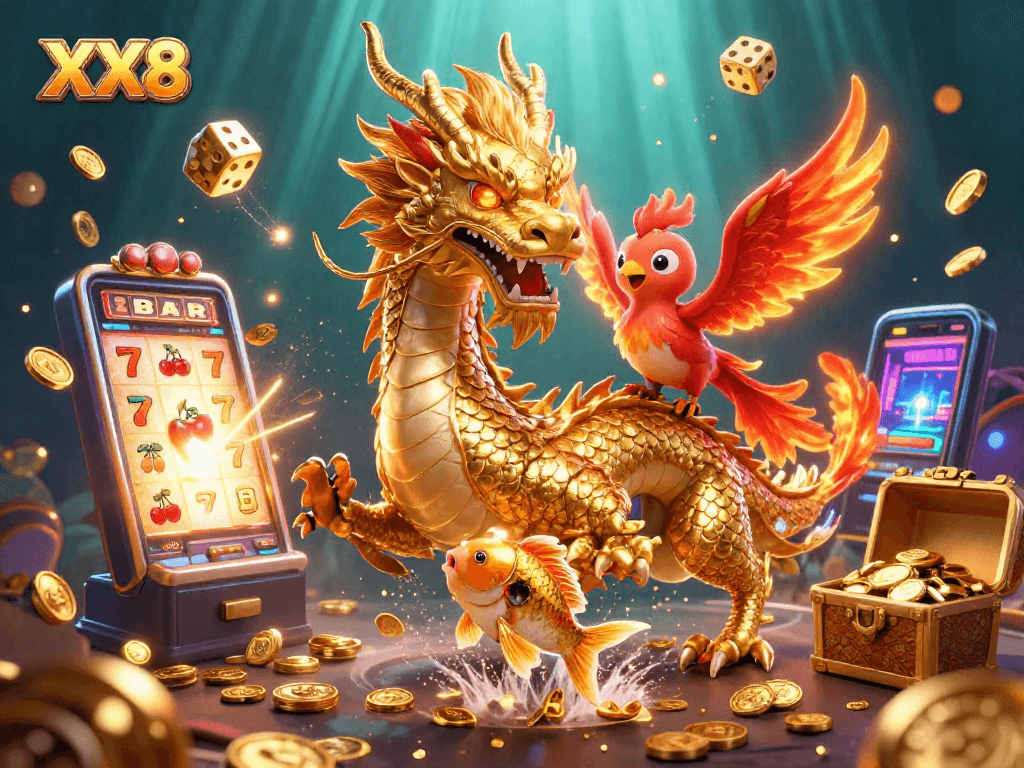 Spin the reels with XX8 in an epic casino-themed battle of luck and fortune!
