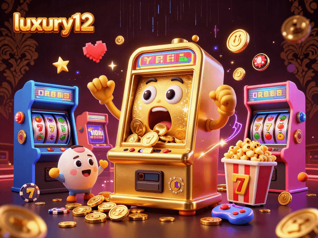 Memainkan mesin slot luxury12 dan meraih jackpot dalam suasana kasino yang ceria.