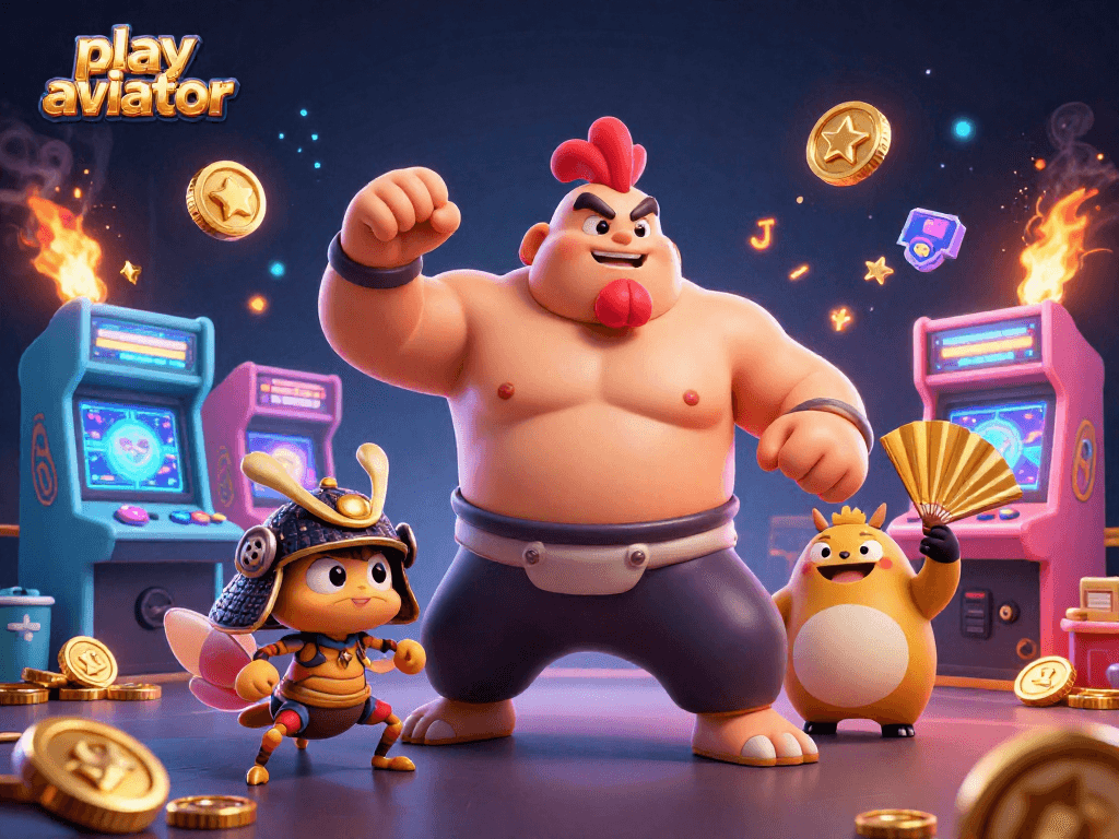 Engage with the exciting world of online gaming as you play aviator in a vibrant casino scene.