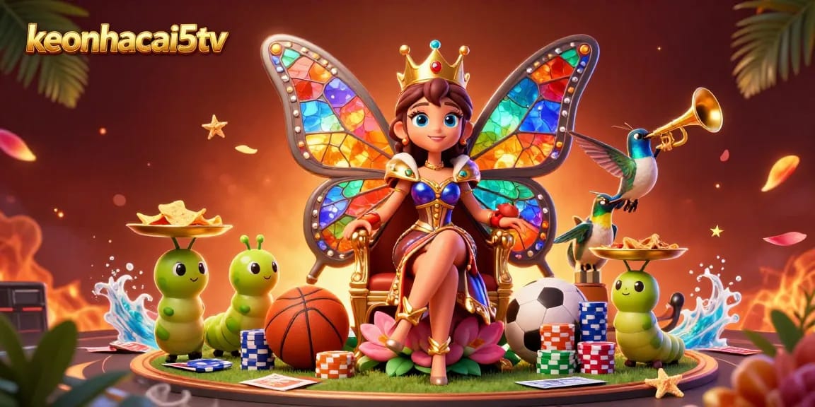Experience sports betting excitement with keonhacai5tv’s vibrant 3D casino art full of color and energy.