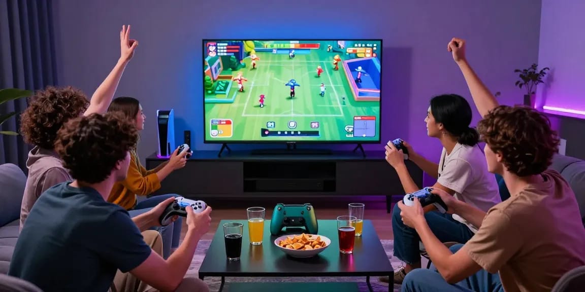 Tashan game login multiplayer excitement in a modern living room.