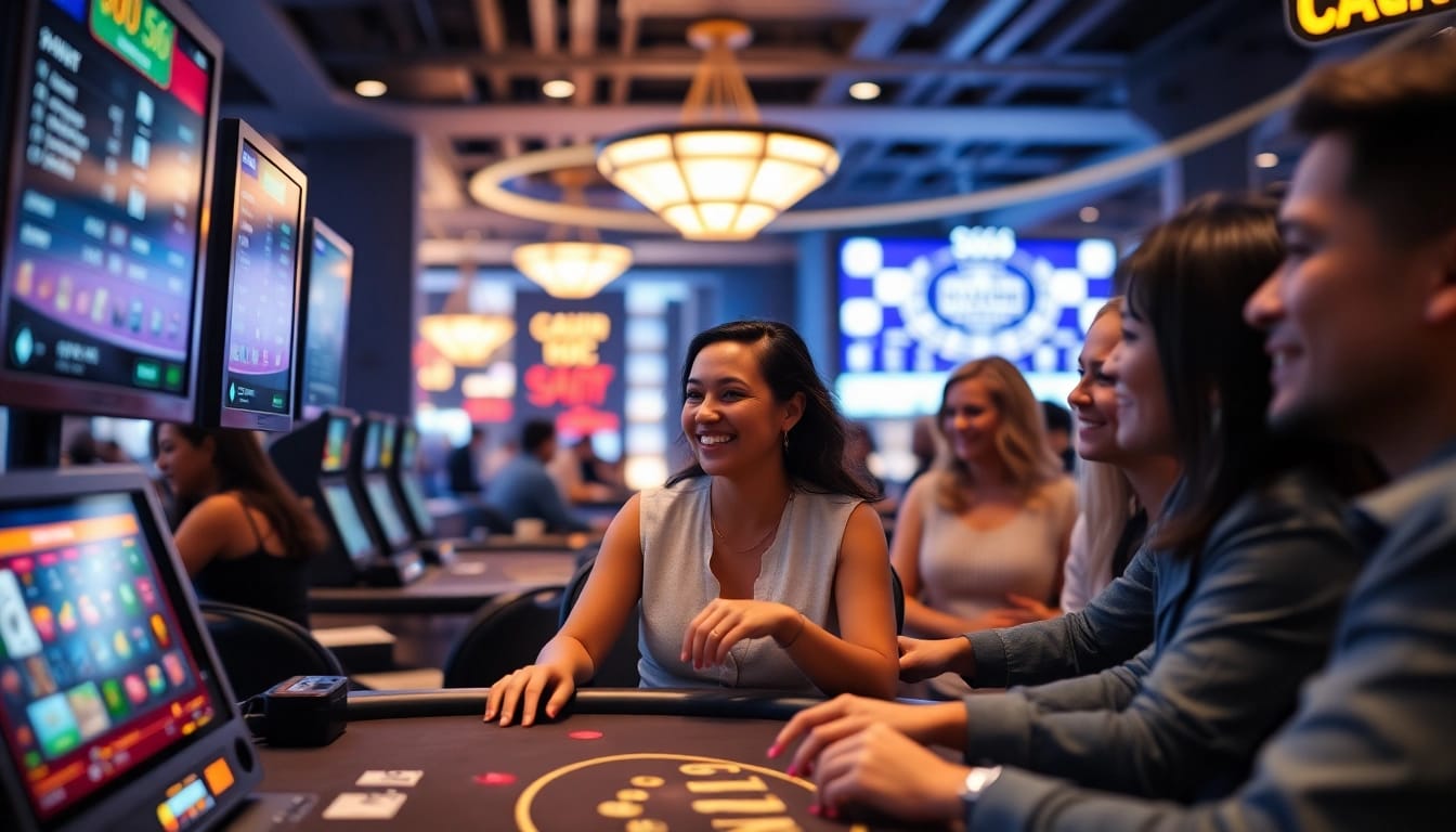 S666.nyc vibrant online casino scene showcasing diverse players engaged in gaming activities.