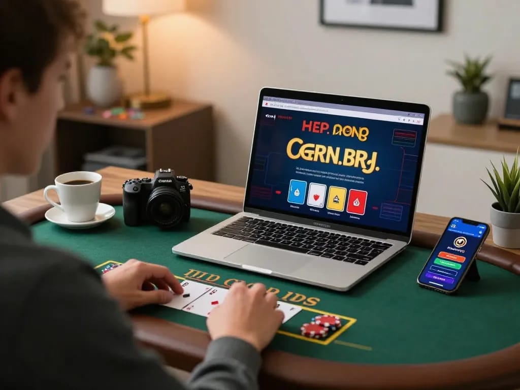 Engaging with 388bet live dealer blackjack on laptop, showcasing strategic online gaming.