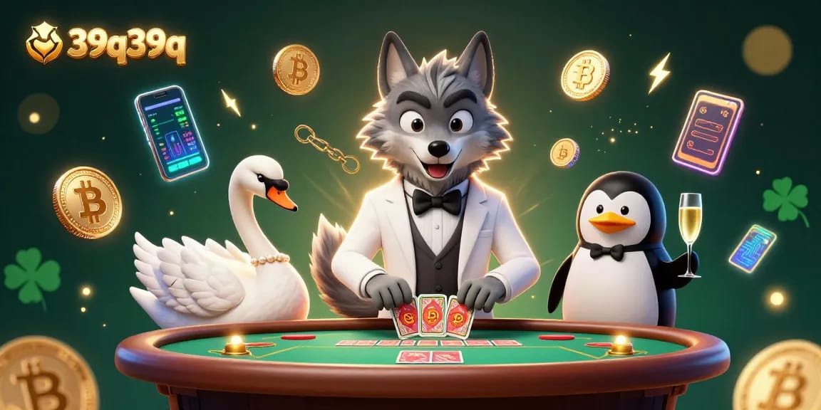 39q39q showcases an exciting baccarat game with crypto elements and charming characters.