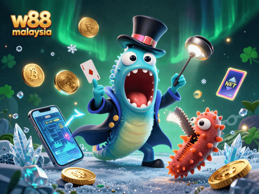 Engage with exciting card tricks featuring a gulper eel at w88 malaysia online casino.